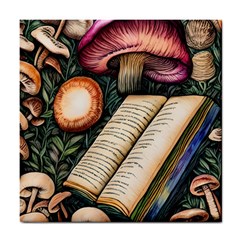 Conjure Mushroom Charm Spell Mojo Tile Coaster