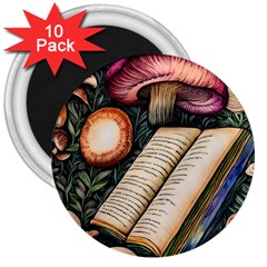 Conjure Mushroom Charm Spell Mojo 3  Magnets (10 pack) 