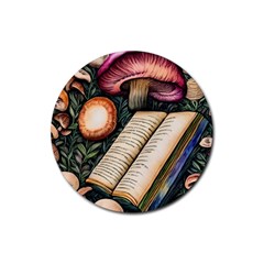 Conjure Mushroom Charm Spell Mojo Rubber Coaster (Round)