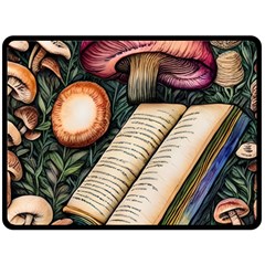 Conjure Mushroom Charm Spell Mojo One Side Fleece Blanket (Large)