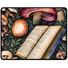 Conjure Mushroom Charm Spell Mojo One Side Fleece Blanket (Medium)