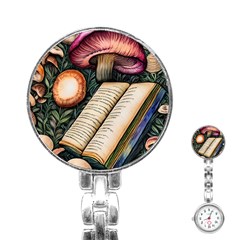 Conjure Mushroom Charm Spell Mojo Stainless Steel Nurses Watch