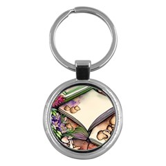 Enchantress Mushroom Charm Gill Wizard Key Chain (round) by GardenOfOphir