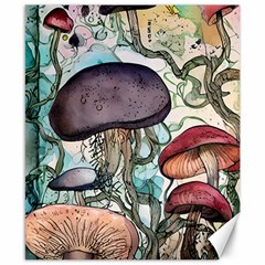 Shroom Magic Mushroom Charm Canvas 8  X 10  by GardenOfOphir