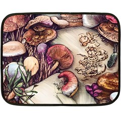 Toadstools And Charms For Necromancy And Conjuration One Side Fleece Blanket (mini) by GardenOfOphir