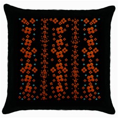 Oil Painted Bloom Brighten Up In The Night Throw Pillow Case (Black)