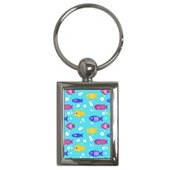 Fish Graphic Seamless Pattern Seamless Pattern Key Chain (rectangle)