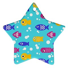 Fish Graphic Seamless Pattern Seamless Pattern Star Ornament (two Sides)