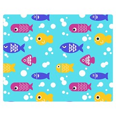 Fish Graphic Seamless Pattern Seamless Pattern Premium Plush Fleece Blanket (medium)