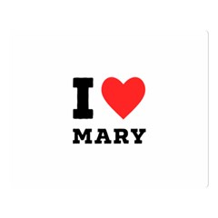 I Love Mary One Side Premium Plush Fleece Blanket (large)