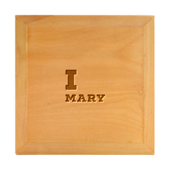 I Love Mary Wood Photo Frame Cube