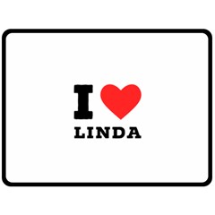 I Love Linda  Fleece Blanket (large) by ilovewhateva