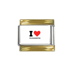 I love Elizabeth  Gold Trim Italian Charm (9mm)