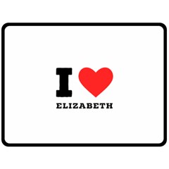 I Love Elizabeth  One Side Fleece Blanket (large) by ilovewhateva