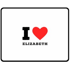 I Love Elizabeth  One Side Fleece Blanket (medium) by ilovewhateva