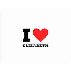 I love Elizabeth  One Side Premium Plush Fleece Blanket (Medium)