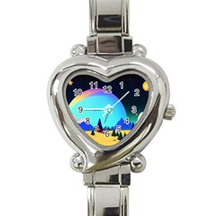 Ai Generated Trees Stars Planets Dreamlike Sun Heart Italian Charm Watch