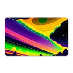 Jupiter Clouds Dan Mumford Stars Yellow Planets Magnet (rectangular)