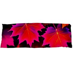 Leaves Purple Autumn Evening Sun Abstract Body Pillow Case Dakimakura (two Sides) by Ravend