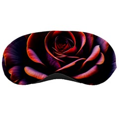 Purple Flower Rose Flower Black Background Sleeping Mask