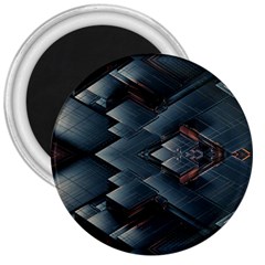 Background Pattern Geometric Glass Mirrors 3  Magnets