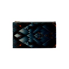 Background Pattern Geometric Glass Mirrors Cosmetic Bag (small) by Ravend