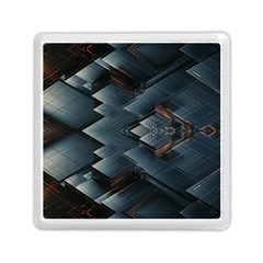 Background Pattern Geometric Glass Mirrors Memory Card Reader (square)