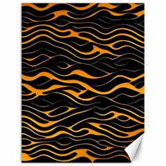 Waves Pattern Golden 3d Abstract Halftone Canvas 12  X 16 