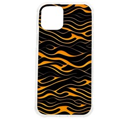 Waves Pattern Golden 3d Abstract Halftone Iphone 12 Pro Max Tpu Uv Print Case