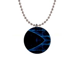 Technology Digital Business Polygon Geometric 1  Button Necklace