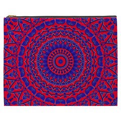 Background Wallpaper Geometric Digital Art Cosmetic Bag (xxxl)