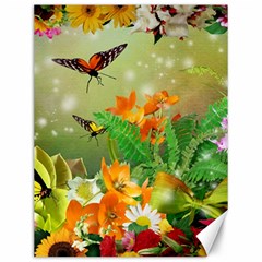 Floral Flowers Nature Plants Decorative Design Canvas 12  x 16 