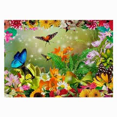 Floral Flowers Nature Plants Decorative Design Large Glasses Cloth (2 Sides) by Ravend