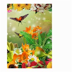 Floral Flowers Nature Plants Decorative Design Small Garden Flag (two Sides)