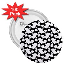 Playful Pups Black And White Pattern 2 25  Buttons (100 Pack)  by dflcprintsclothing