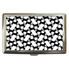 Playful Pups Black And White Pattern Cigarette Money Case by dflcprintsclothing