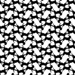 Playful Pups Black And White Pattern Play Mat (square) by dflcprintsclothing