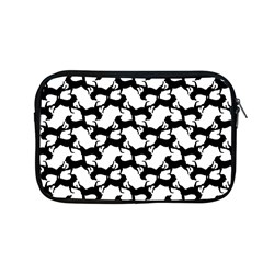 Playful Pups Black And White Pattern Apple Macbook Pro 13  Zipper Case by dflcprintsclothing