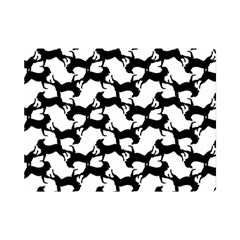 Playful Pups Black And White Pattern One Side Premium Plush Fleece Blanket (mini) by dflcprintsclothing