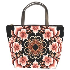 Floral Pattern Flowers Spiral Pattern Beautiful Bucket Bag