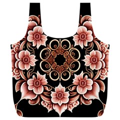 Floral Pattern Flowers Spiral Pattern Beautiful Full Print Recycle Bag (xxxl)