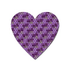 Pattern Seamless Design Decorative Hexagon Shapes Heart Magnet by Ravend