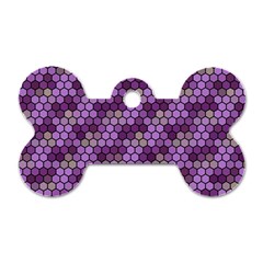 Pattern Seamless Design Decorative Hexagon Shapes Dog Tag Bone (one Side)