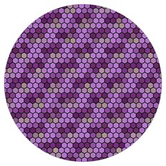 Pattern Seamless Design Decorative Hexagon Shapes Round Trivet