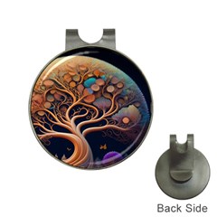 Trees Dream Art Intricate Patterns Digital Nature Hat Clips With Golf Markers