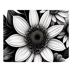 Sketch Flowers Art Background Photorealistic Premium Plush Fleece Blanket (large)