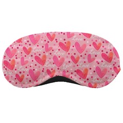 Valentine Romantic Love Watercolor Pink Pattern Texture Sleeping Mask