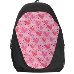Valentine Romantic Love Watercolor Pink Pattern Texture Backpack Bag