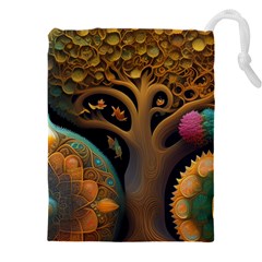 Trees Dream Generative Art Intricate Patterns Drawstring Pouch (5xl)