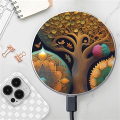 Trees Dream Generative Art Intricate Patterns Wireless Fast Charger(white)